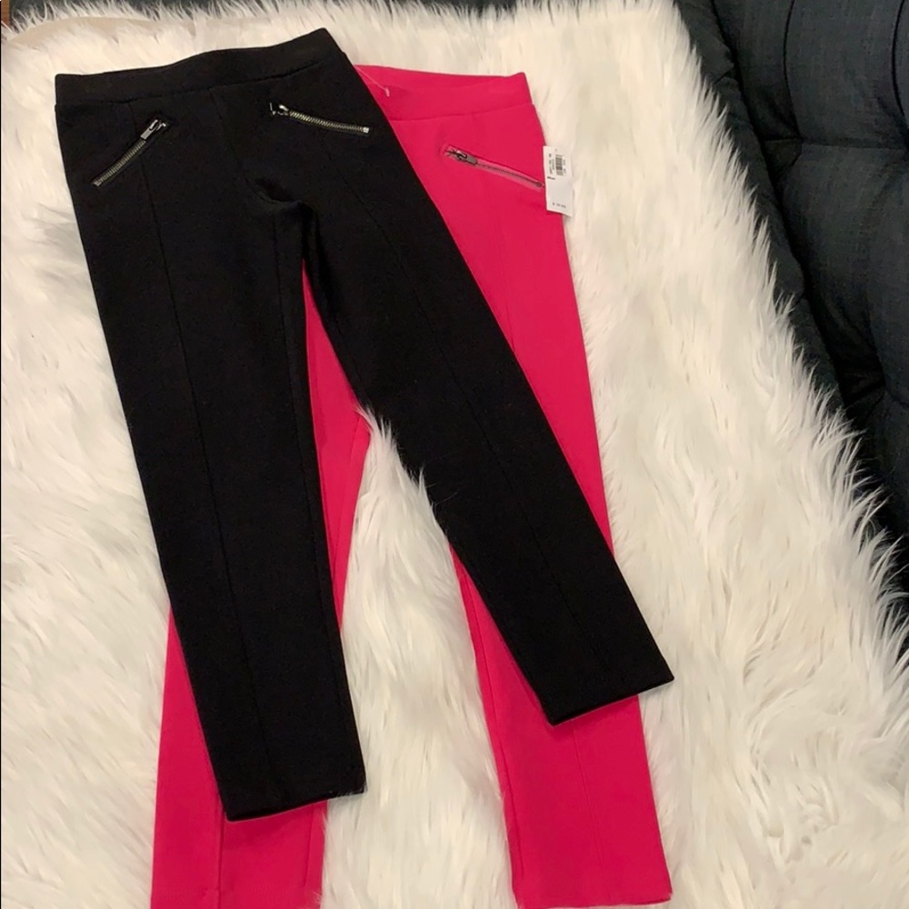 Girls stretch zipper pants size